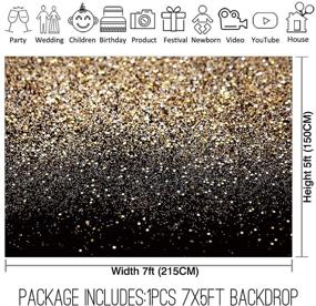 img 3 attached to ✨ Glamorous Allenjoy 7x5ft Gold Glitter Paint Backdrop: Perfect For Captivating Photography, Magical Golden Bokeh Spot & Starry Sky Wedding, New Year Party Decor, and Stunning Family Portraits