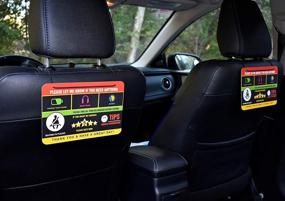img 2 attached to Улучшите свой бизнес такси с помощью аксессуаров для рейтинга такси, знаков водителя и дисплеев (набор из 2 штук)