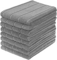 🔶 gryeer microfiber kitchen towels: super absorbent extra large gray dish towels (8-pack) logo