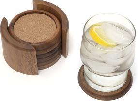 img 2 attached to Lipper International 1036 Coasters 7 🍸 Piece: Sleek and Stylish Tabletop Protection with Ease