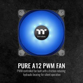 img 3 attached to 🔵 Thermaltake CL-F109-PL12BU-B 120mm Pure A12 PWN Case Fan (Single Pack) in Blue