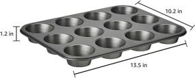 img 2 attached to 🧁 Set of 2 Amazon Basics Nonstick Muffin Baking Pans with 12 Cups