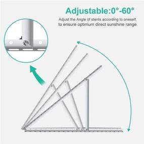 img 2 attached to 🌞 ECO-WORTHY 28 inch Adjustable Solar Panel Tilt Mount: Ultimate Rack Bracket Set for Boats, RVs, Roofs & Off-Grid Systems