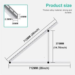 img 1 attached to 🌞 ECO-WORTHY 28 inch Adjustable Solar Panel Tilt Mount: Ultimate Rack Bracket Set for Boats, RVs, Roofs & Off-Grid Systems