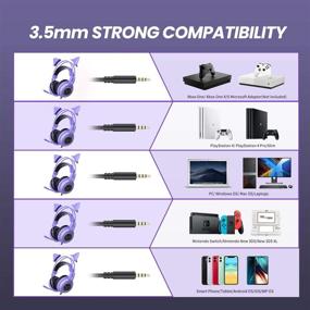 img 3 attached to SOMIC G951S Purple Stereo Gaming Headset With Mic For PS4