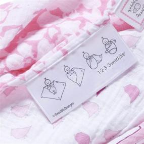 img 3 attached to 🐥 Premium Cotton Muslin SwaddleDesigns Marquisette Blanket - Elephant and Pastel Pink Chickies