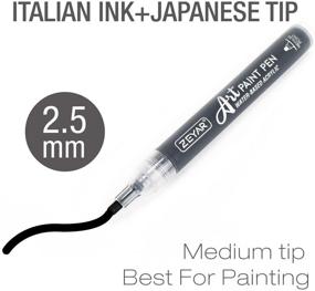 ZEYAR Acrylic Paint Marker Pens, Black & White Colors, 3 Different