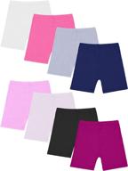 🩳 8-pack breathable and safety black dance shorts for girls - resinta bike shorts in 8 color options logo