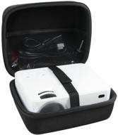 🧳 protective hard travel case for top vision t21, h o m p o w t20, dbpower l12, rd820, pj0711 mini projectors - keep your projector safe on the go! logo