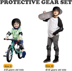 img 3 attached to LEDIVO Kids Adjustable Helmet and Protective Gear Set, Ideal for Ages 3-14 Years, for Bike, Skateboard, Scooter, Rollerblading