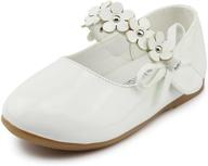 👧 stylish maxu flower oxford shoes for little girls: perfect flats for any occasion logo