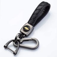 genuine leather car logo keychain for chevrolet key chain accessories keyring with logo(black) logo