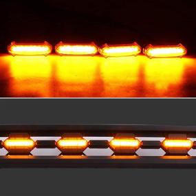 img 2 attached to 🚧 KRSCT Grille Light: Compatible with 2016-2020 Toyota Tacoma Pro, 9 LED Yellow Ellipse Housing with Brilliant Yellow Light