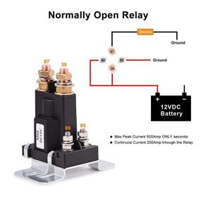 img 3 attached to EHDIS 24V Starter Relay 500 AMP 4 Pin SPST Car Auto Start Contactor Double Batteries Isolator Control On/Off Switch for Efficient Power Management