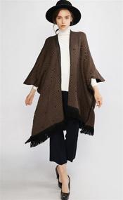 img 3 attached to 🧣 Oversized Pashmina Cardigan Sweater Blanket for Women - Stylish Accessories