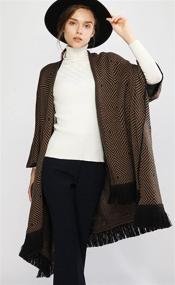 img 2 attached to 🧣 Oversized Pashmina Cardigan Sweater Blanket for Women - Stylish Accessories