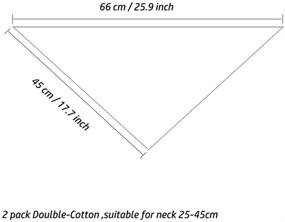 img 1 attached to 🐶 2 пакета Рождественских бандан для собак – треугольники из бязи с двойным клетчатым принтом, комплект платков для собак малых и средних размеров.
