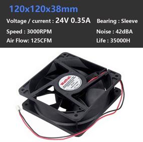 img 3 attached to Вентилятор охлаждения корпуса Wathai 120X120X38 мм 120 мм 24 В 2 контакта без щетки.