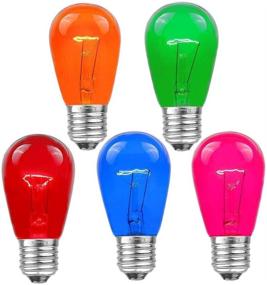 img 4 attached to 💡 Brilliant Multi-Colored S14 Outdoor Patio Edison Bulbs - 25 Pack – 11W, E26 Medium Base – Novelty Lights Replacement