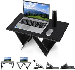 img 4 attached to LECCER Foldable Laptop Table for Bed and Sofa - Multifunctional Lap Desk for Easy Carrying, Waterproof and Suitable for Use on Lap, Sofa, Bed, or Floor - Versatile Home Laptop Table and Office Easel - Bed Desk