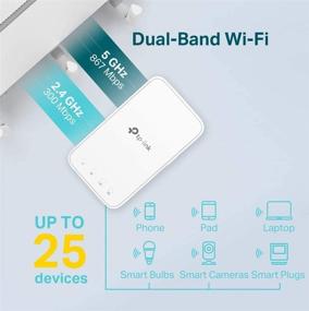 img 2 attached to 🔌 TP-Link AC1200 WiFi Extender RE300: Boost Internet Range to 1500 Sq.ft, 1200Mbps Speed, Supports OneMesh & Dual Band, Perfect for 25 Devices!