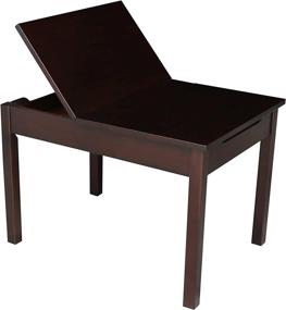 img 1 attached to 🪑 Versatile Juvenile Table with Lift Up Top for Storage - International Concepts in Java Finish