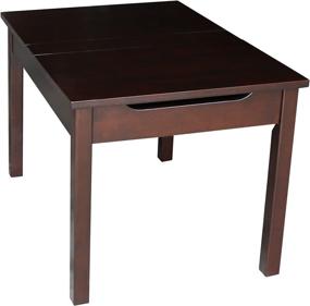 img 2 attached to 🪑 Versatile Juvenile Table with Lift Up Top for Storage - International Concepts in Java Finish