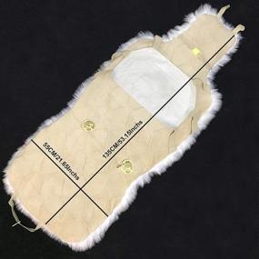 img 1 attached to 🐏 Enhance Your Car's Comfort with Maples 1 PC Fuzzy Faux Sheepskin Wool Fur Car Seat Cover