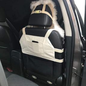 img 2 attached to 🐏 Enhance Your Car's Comfort with Maples 1 PC Fuzzy Faux Sheepskin Wool Fur Car Seat Cover