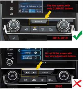 img 1 attached to 🔴 Улучшите интерьер Вашего Honda Civic с наклейками для центральной консоли Thenice 4 шт. - красные для Honda Civic 10-го поколения 2019-2016.