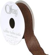 🏇 rustic saddle polyester ribbon - berwick offray, 7/8" wide, mud pie brown, 3 yards logo