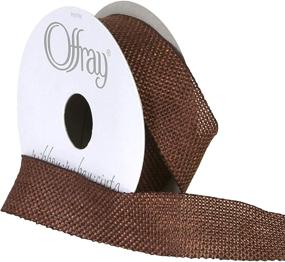 img 3 attached to 🏇 Rustic Saddle Polyester Ribbon - Berwick Offray, 7/8" Wide, Mud Pie Brown, 3 Yards