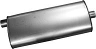 🔍 walker 21544 тихий поток нержавеющей стали глушитель - улучшенный серебристый глушитель для оптимальной находимости логотип