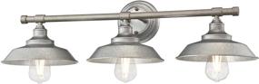 img 3 attached to Westinghouse Lighting 6354700 Iron Hill 3-Light Wall Fixture: Galvanized Steel Finish, Metal Shades, Indoor Décor