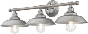 img 2 attached to Westinghouse Lighting 6354700 Iron Hill 3-Light Wall Fixture: Galvanized Steel Finish, Metal Shades, Indoor Décor