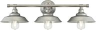 westinghouse lighting 6354700 iron hill 3-light wall fixture: galvanized steel finish, metal shades, indoor décor логотип