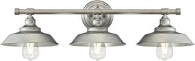 img 4 attached to Westinghouse Lighting 6354700 Iron Hill 3-Light Wall Fixture: Galvanized Steel Finish, Metal Shades, Indoor Décor