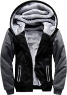 🧥 igeekwell men's heavyweight sherpa lined hoodie - zip up sweatshirt jacket logo