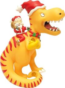 img 3 attached to 🎄 Hilarious Christmas Tree Topper: Tree Buddees Santa Riding a T-Rex - Large 10