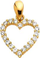 yellow gold heart charm pendant women's jewelry in pendants & coins logo