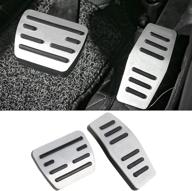 no drill gas brake pedal covers for jeep renegade/compass - jaronx aluminum alloy anti-slip metal pedals brake pedal pads (fits: jeep renegade 2015-2021 & compass 2017-2021) logo