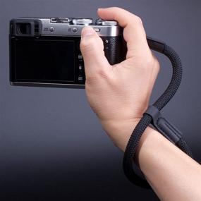 img 1 attached to VKO Camera Wrist Strap Hand Strap for Sony A6100 A6600 A6400 A6000 A6300 A6500 RX10 IV X100F X-T30 X-T4 X-T3 X-T20 X-T2 E-M10 Mark II III Camera - Climbing Rope Black