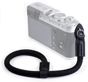 img 4 attached to VKO Camera Wrist Strap Hand Strap for Sony A6100 A6600 A6400 A6000 A6300 A6500 RX10 IV X100F X-T30 X-T4 X-T3 X-T20 X-T2 E-M10 Mark II III Camera - Climbing Rope Black