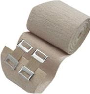 beige ace 4 inch elastic bandage with clips: soft feel, comfortable design, easy to wash and reuse логотип