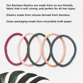 img 2 attached to 🎀 30 Count Goody Planet Ouchless Elastic Thick Hair Ties for Medium to Thick Hair - Bamboo Elastic and Eco-Friendly Fabric Accessories for Women and Girls