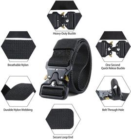 img 3 attached to 🎖️ Highly Adjustable KingMoore Tactical Webbing Military Belts for Men's Accessories