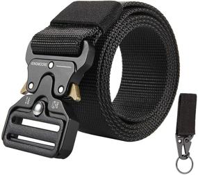 img 4 attached to 🎖️ Highly Adjustable KingMoore Tactical Webbing Military Belts for Men's Accessories