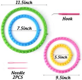 img 3 attached to 🧶 Набор круглых вязальных изделий с 12 мотками акриловой пряжи для шапок, шарфов, палантинов, свитеров и носков