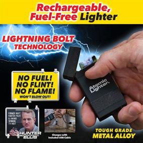 img 1 attached to 🔥 Atomic Lighter by BulbHead: The Windproof and Rechargeable Electric Lighter, USB Chargeable - 1 Pack (12244)