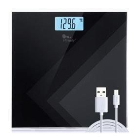 img 4 attached to Himaly Digital Body Weight Scale: Rechargeable, Step-On Technology, Backlit Display, 400Ibs/180kg Capacity